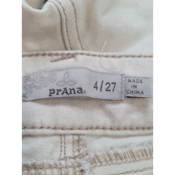 Prana Women's Buxton Jeans size 4 Button Fly Oatmeal NWOT #13 - Picture 6 of 7